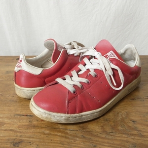 90s ビンテージ アディダス 赤レザー スタンスミス 24.5cm / オールド adidas stansmith