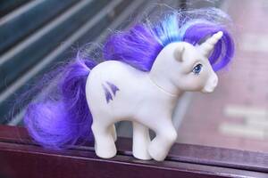 80s　1983年　HASBRO製　MY LITTLE PONY　マイリトルポニー　ユニコーン　人形　約１５ｃｍ