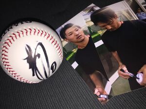 Art hand Auction Giants 0 Naoki Yoshikawa '18 autographed Okinawa camp original commemorative ball (includes 2 photos), baseball, Souvenir, Related goods, sign