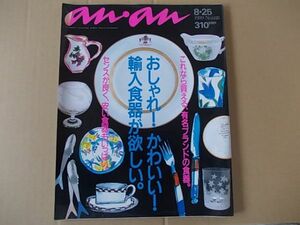 B1206 prompt decision anan Anne Anne 1989 year 8/25 No.688 import tableware . wished for 