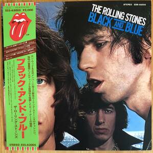 THE ROLLING STONES / BLACK AND BLUE 帯付き LP レコード 東芝EMI ESS-63005