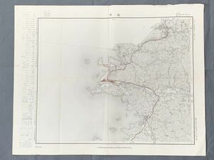【古地図】　昭和12年印刷　大日本帝国陸地測量部『和歌山県・海南』明治43年測図　5万分の一地形図　～旅の軌跡～　大量出品　Ｋ0705Ｕ
