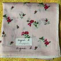 agnes b.　アニエス・ベー　ハンカチ　野薔薇p_画像1