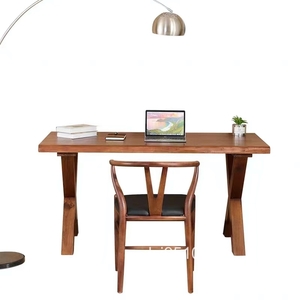  natural wood made desk America style desk study furniture desk office desk retro computer desk interior art 