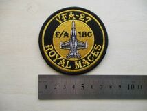 【送料無料】アメリカ海軍ROYAL MACES VFA-27パッチ刺繍ワッペン/戦闘機patchネイビーNAVY米海軍USN米軍USミリタリーF/A-18C M70_画像7