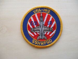 【送料無料】アメリカ海軍VFA-192パッチGOLDEN DRAGONワッペンSSHWFGD/PATCH第192戦闘攻撃飛行隊NAVY金龍USN F/A-18ゴールデンドラゴン M70