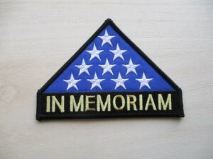 【送料無料】In Memoriam Folded Honor Flagパッチ星条旗ワッペン/USA追悼WWII戦没者patchアーミーARMY米軍USAPOW MIA Folded Flag愛国 M71