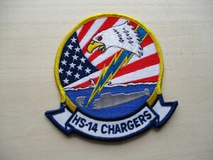 【送料無料】アメリカ海軍HS-14 CHARGERSパッチ ワッペン/patchネイビーNAVY米海軍USN旭日昇Helicopter Sea Combat Squadron Fourteen M71