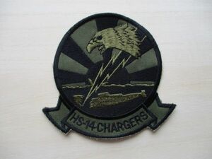 【送料無料】アメリカ海軍HS-14 CHARGERSパッチ ワッペン/patchネイビーNAVY米海軍USN日昇Helicopter Sea Combat Squadron Fourteen M71