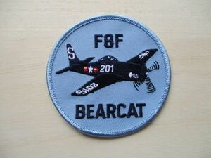 【送料無料】戦闘機F8FベアキャットBEARCATパッチGrummanワッペン/海兵隊USMCアメリカ空軍patchビントロングAIR FORCE米空軍USAF米軍 M72