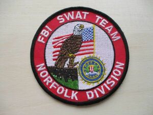 【送料無料】FBI特殊武器戦術部隊SBI SWAT TEAM NORFOLK DIVISIONワッペン/特殊部隊 警察PATCH非常設警察戦術部隊パッチ連邦捜査局 M72