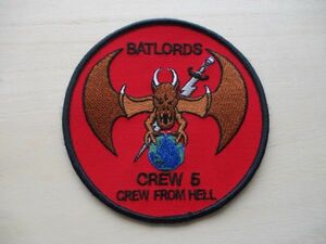 【送料無料】BATLORDS CREW5 CREW FROM HELLパッチ刺繍ワッペン/地獄サバゲー悪魔デビル地球DEVIL剣ソード軍隊メタルpatchミリタリー M73