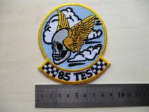 【送料無料】アメリカ空軍85th Test and Evaluation Squadronパッチ85TESワッペンF-16/patchエアフォースAIR FORCE米空軍USAF米軍F-15 M74_画像7