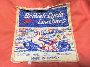 70's "British Cycle Leathers" シングルライダースジャケット ビンテージ品