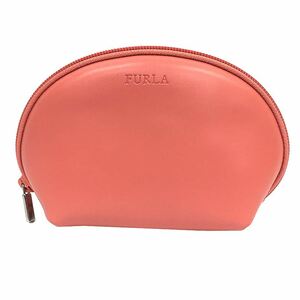 FURLA フルラ コスメポーチ 化粧ポーチ 半円ポーチ メイクポーチ aq7624