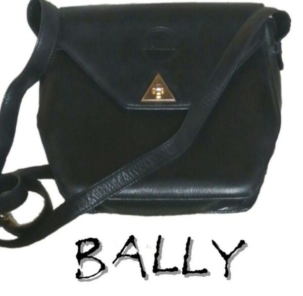 希少★バリー★BALLY★ショルダーバッグ★ブラック★黒★斜め掛け★無地★ロゴ★メッセンジャーバッグ★ボディーバッグ★型押し★激レア