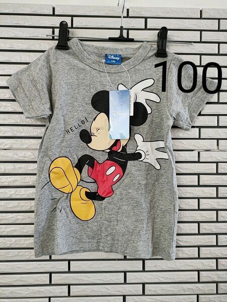 ミッキー Tシャツ 半袖Tシャツ Mickey プリントTシャツ100 コットン　新品タグ付き　Disney