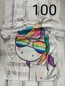  100 インポート 新品 半袖Tシャツ　フルグラフィックT ユニコーン　海外製品