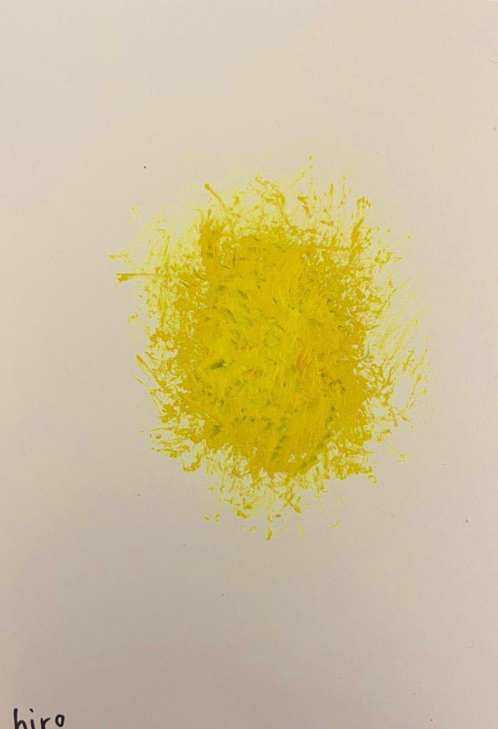 Künstler Hiro C Big Yellow, Malerei, Ölgemälde, Abstraktes Gemälde
