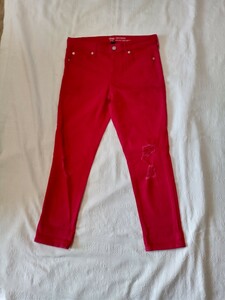 GAP lady's damage Denim stretch pants 70