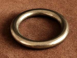 真鍮 丸カン (47mm）ブラス パーツ リング カスタム 輪っか キーホルダー キーリング 二重カン レザークラフト バッグ マルカン