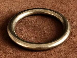 真鍮 丸カン (58mm）ブラス パーツ リング カスタム 輪っか キーホルダー キーリング 二重カン レザークラフト バッグ マルカン