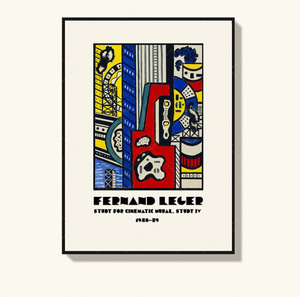  C2636 フェルナン・レジェ FERNAND LEGER ピカソ キャンバスアートポスター 50×70cm イラスト インテリア 雑貨 海外製 枠なし D