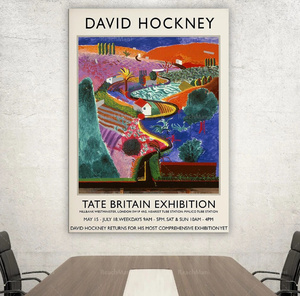  C2670 デイヴィッド・ホックニー David Hockney キャンバスアートポスター 50×70cm イラスト インテリア 雑貨 海外製 枠なし