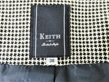 ■上質美品 レナウン ルック【KEITH】キース 高級 ウール ジャケット 千鳥格子 9号 M お嬢様ジャケット 奥様ジャケット グレー j1048_画像7