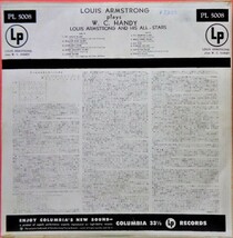 (LP) フラット盤国内初回オリジナル別ジャケ LOUIS ARMSTRONG [PLAYS W. C. HANDY] モノ/ルイアームストロング/200g/1955年/日コロ/PL 5008_画像2