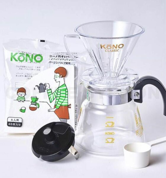 新品 KONO コーノ式 名門4人用ドリッパーセット コーヒー ハンドドリップ 器具 ドリッパー ポット Kalita HARIO