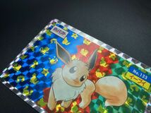 【超希少＂トップ＂表記】ポケモン トップサン イーブイ シール ホロ 極美品 Pokemon topsun card Eevee holo 【Good condition】_画像3