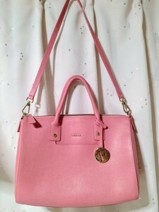 フルラ ショルダーバッグ ハンドバッグ コーラル ピンク FURLA リンダ 2way