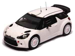 ■イクソ 1/43 シトロエンDS3 WRC ラリースペック ホワイト タイヤ&ホイール2セット付き