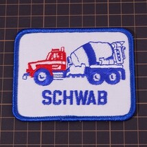 OA17 SCHWAB タンクローリー 車 刺繍 四角形 ワッペン アメリカ 米国 輸入雑貨_画像3