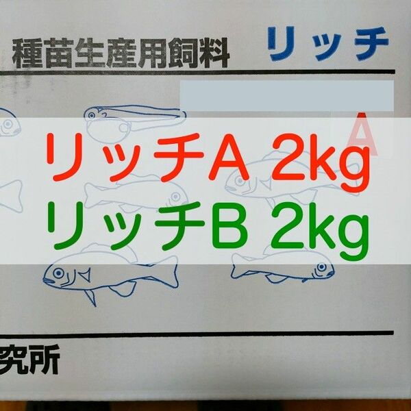 【送料無料】リッチA 2kg & リッチB 2kg セット メダカ グッピー 針子 幼魚 金魚 らんちゅうの餌に