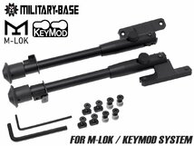 H6114B　MILITARY BASE HSスタイル サイドマウント スイングバイポッド for KEYMOD/M-LOK_画像1