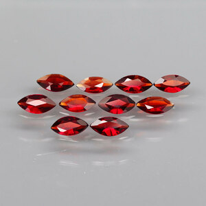 【天然スペサルタイト 10個組 2.40ct:1343】非加熱 ナミビア産 Natural Spessartite Garnet 満礬柘榴石 裸石 鉱物 宝石 jewelry Namibia