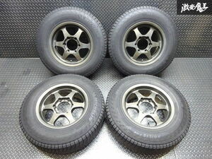 ●エンケイ 塗装品 BORGNER ZX？ 15インチ 6.5J +24 PCD 139.7 6H ミシュラン AGILIS X-ICE 195/80R15 2020年 ハイエース キャラバン 棚X-6