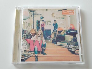 SCANDAL / HELLO WORLD CD SONY ESCL4322 14年6th,チラシ,参加券入り,HARUNA,MAMI,TOMOMI,RINA,Runners High,Departure,夜明けの流星群