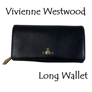 ★Vivienne Westwood メンズ 長財布 メタルオーブ