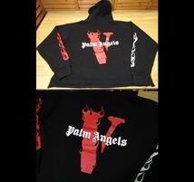 Y送料無料△691未使用品【VLONE × Palm Angels ヴィーロン パームエンジェルス】USA製 パーカー スウェット ブラック SIZE XL_画像8