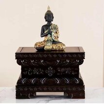 高品質 仏像台　仏教美術 仏台（小）黒 高さ15センチ_画像6