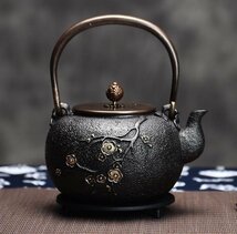 新入荷☆鉄器 老鉄瓶 提梁壺★新品 茶道具対応 鉄やかん 鉄分補給 鉄びん_画像5