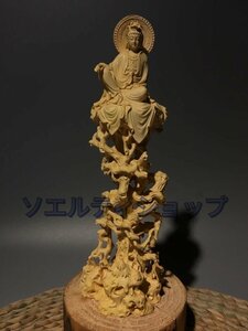 新入荷★ 観音菩薩 木彫 縁起物 細密彫刻 自在観音 仏像 置物 仏教美術