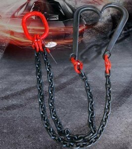  strongly recommendation * trailer hook J type hook chain 2 pcs set pulling hook traction chain wrecker car loading car use load 4t length 1m