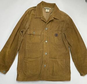 carhartt カーハート Mサイズ メンズ　古着　デニムカバーオール デニムジャケット カーキ　ワークジャケット コーデュロイ