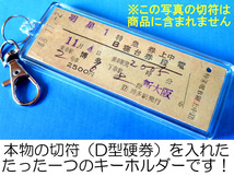 D0663／日詰駅／東北本線／東北本線開通100周年記念／平成2年／未使用／本物のD型稀少硬券（入場券）キーホルダー／233D1_画像3