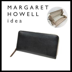 ○★新品 未使用 MARGARET HOWELL ラウンドファスナー長財布 黒○●