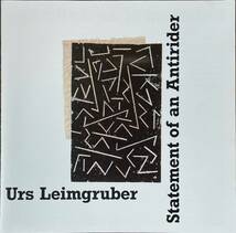 (C24H)☆フリージャズレア盤/ウアス・ライムグルーバー/Urs Leimgruber/Statement Of An Antirider☆_画像1